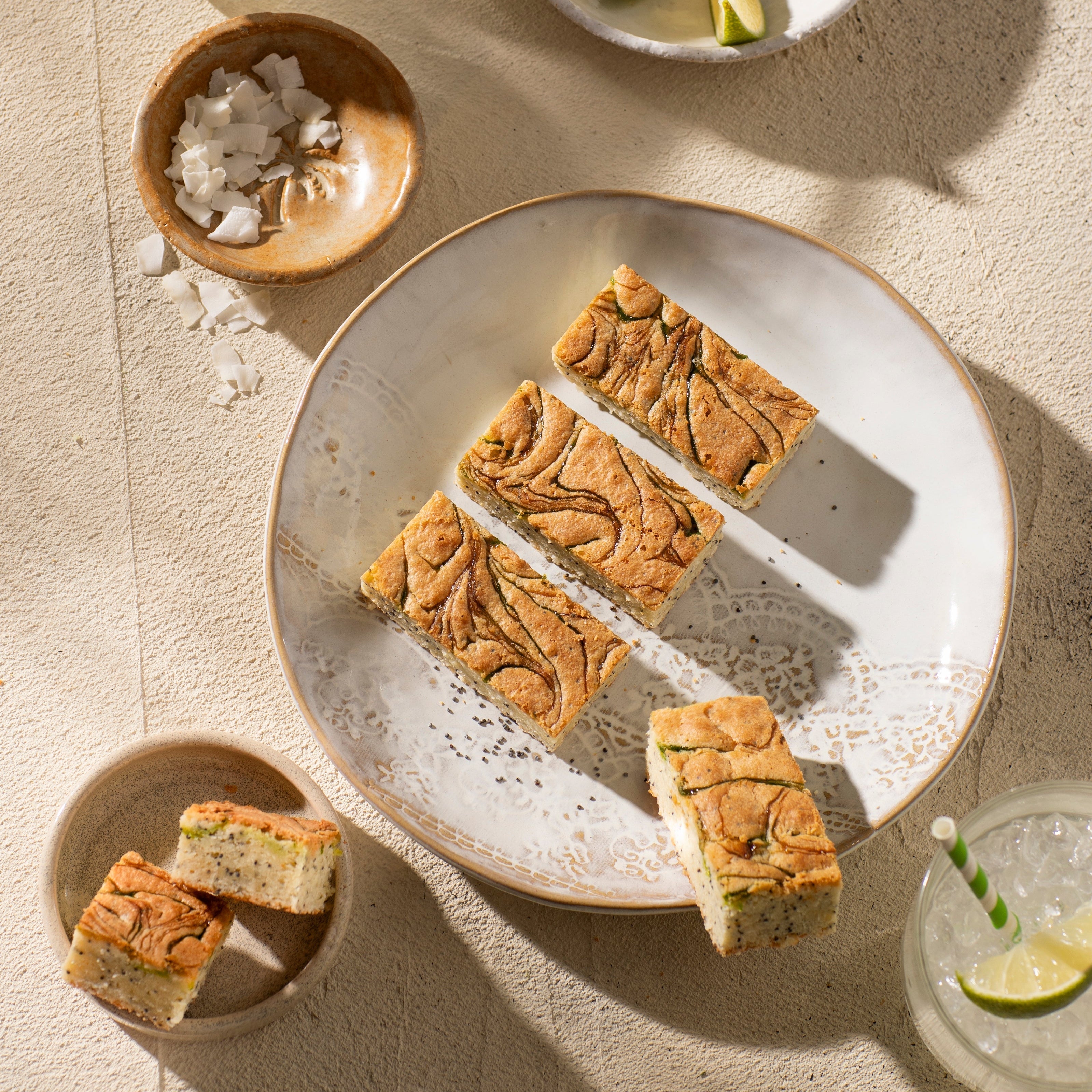 Lime Poppy Seed Blondies 