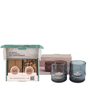 Waxinelichthouders met brownies