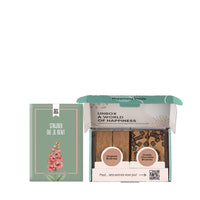 Brownie Box met 2 double chocolates en 2 originals brownies + bloemzaakjes 
