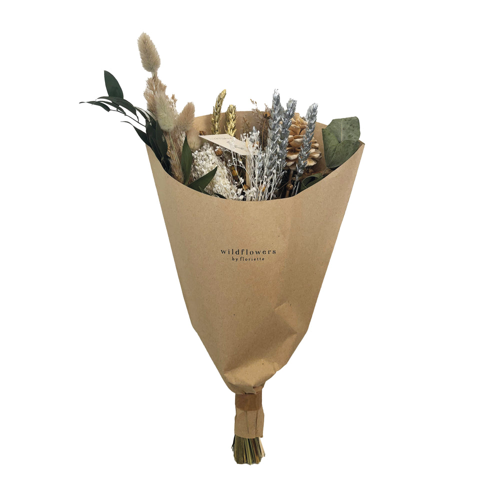 Zilver en gouden droogbloemen boeket | Floriëtte