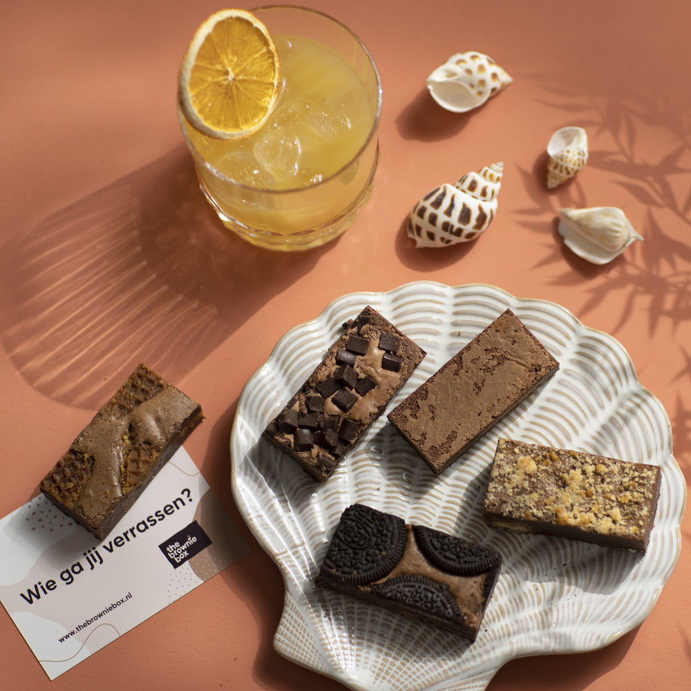 Brownies op een bordje 