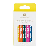 birthday candles op witte achtergrond