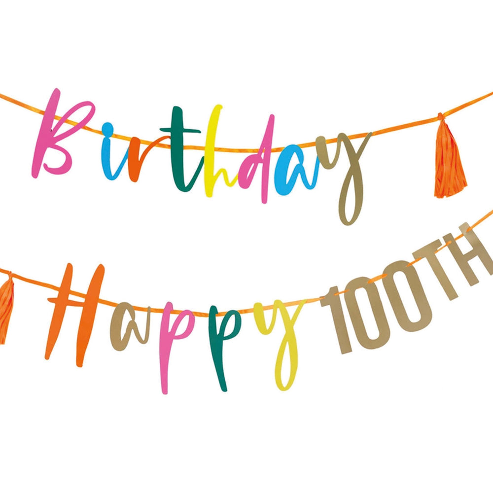 Met aanpasbare verjaardagsslinger: Het is feest!