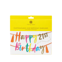 Met aanpasbare verjaardagsslinger: Het is feest!