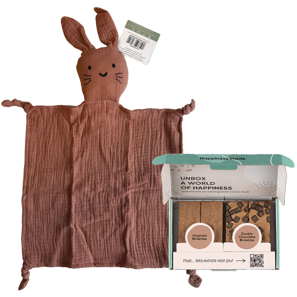 Hydrofiele knuffel konijn Terra & Brownies