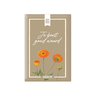 Bloemzaadjes: Je bent goud waard!