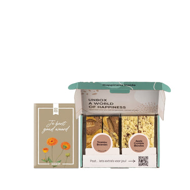 Met Tiramisu en Apple Crumble brownies: Jij bent goud waard!
