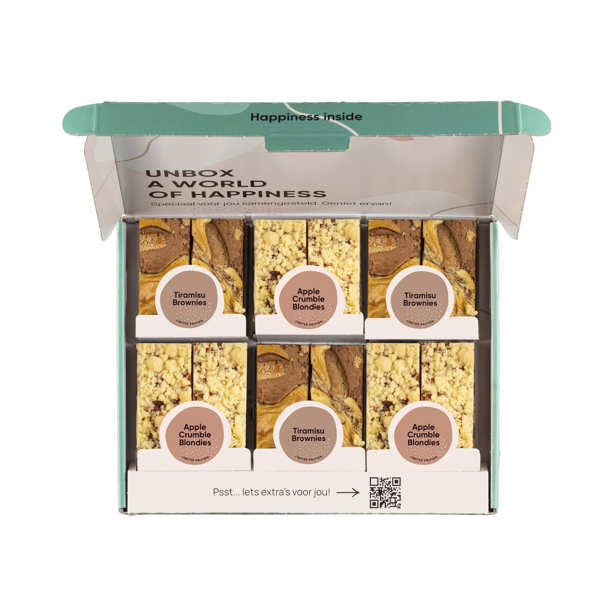 Kerstbox: Tiramisu Brownies & Apple Crumble Blondies