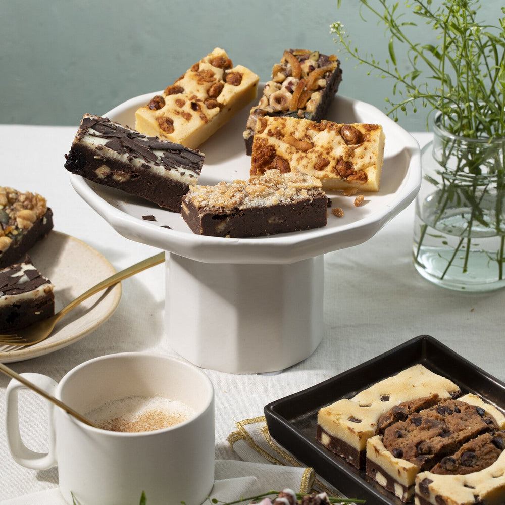 luxe brownies op een seveerschaal