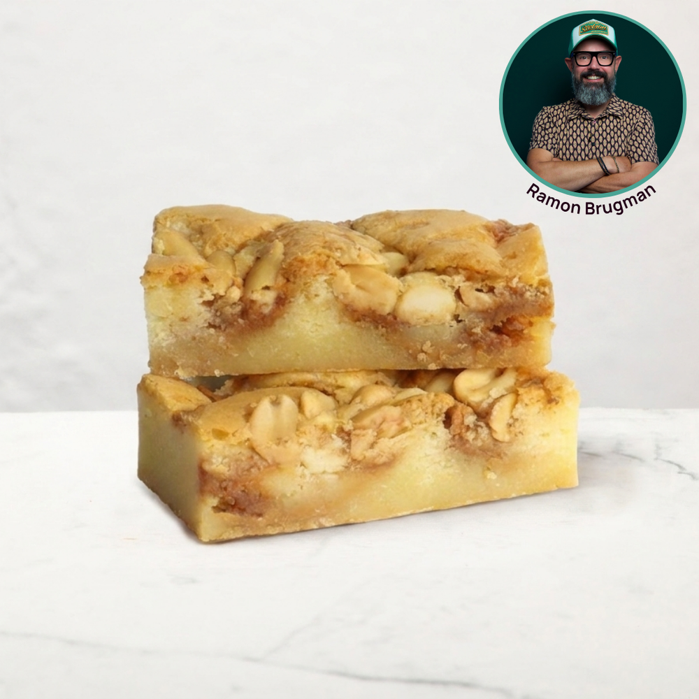 Premium: Ramon's Signature Blondies: Peanut Butter Salted Caramel Blondies