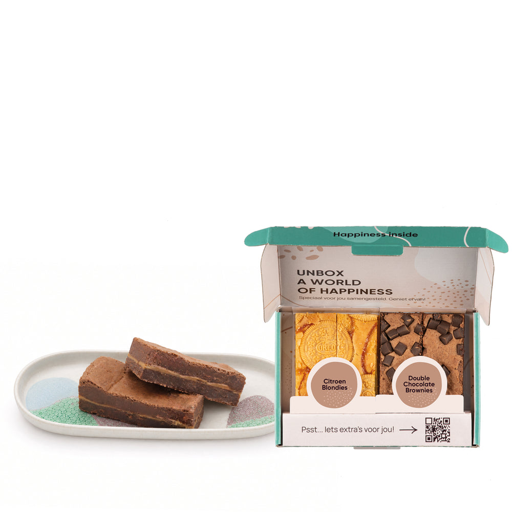 Incl. mooi gebaksbordje: Jij verdient een brownie!