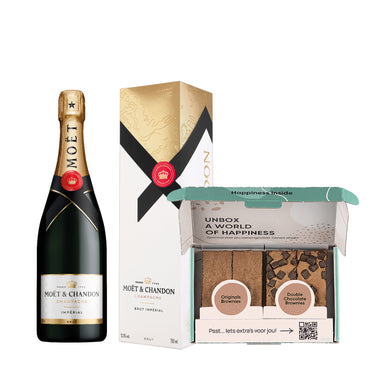 Voordeelcadeau: Moët & Chandon 75cl & Brownies