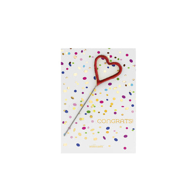 Congrats wondercandle op witte achtergrond