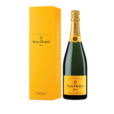 Fles Veuve Clicquot Brut (75 cl) in cadeauverpakking
