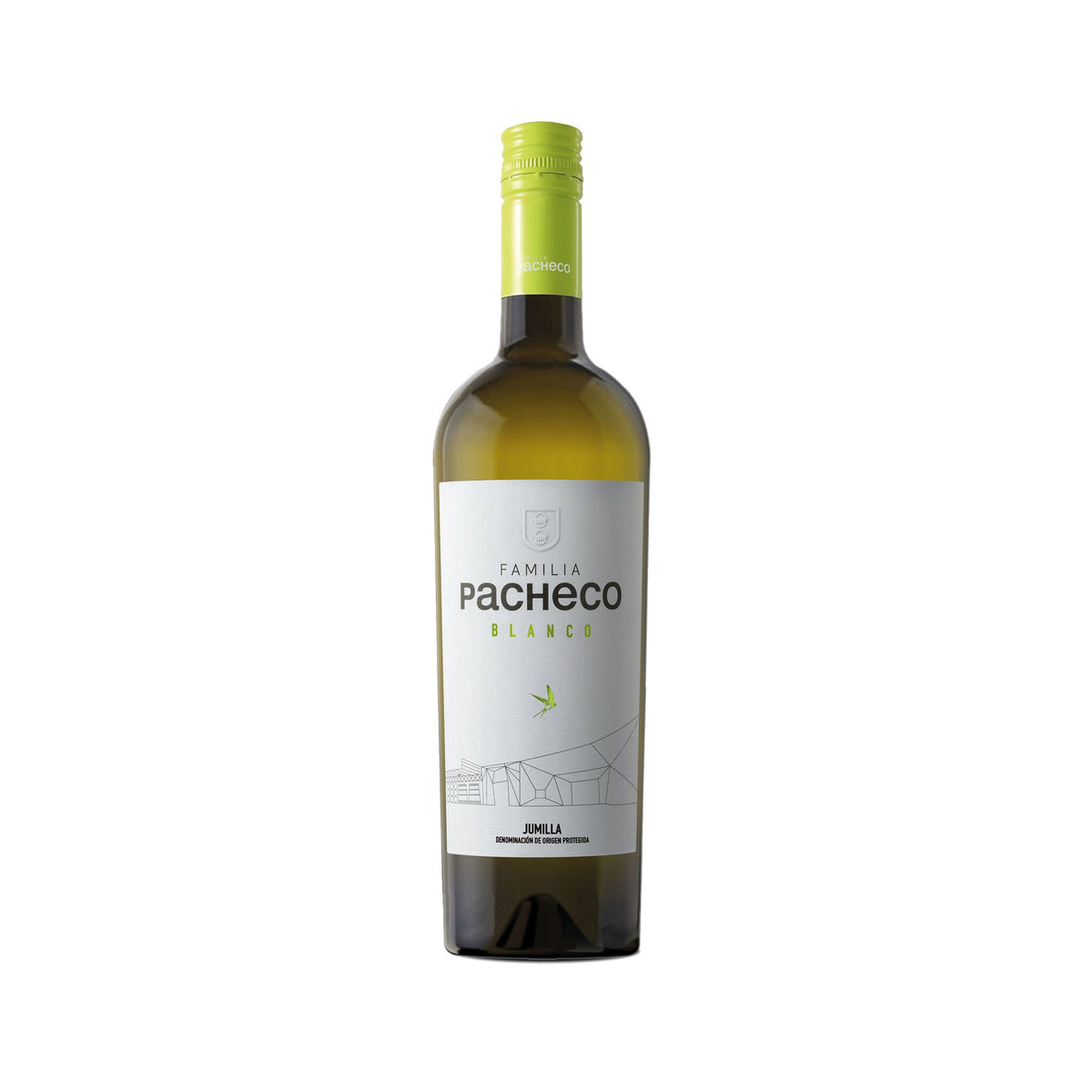 Fles witte wijn Pacheco