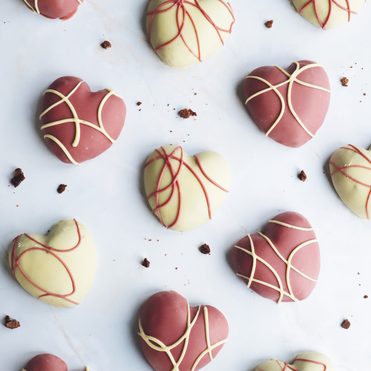 Witte Brownie Hearts