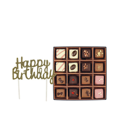 Voordeelcadeau: Happy Birthday topper & Brownie Bites
