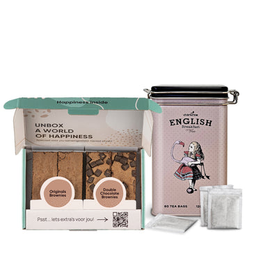 Cadeaupakket: Brownies & Thee voor jou