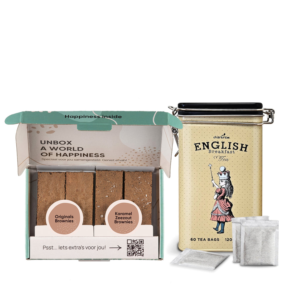 Cadeaupakket: Tijd voor thee & Brownies!