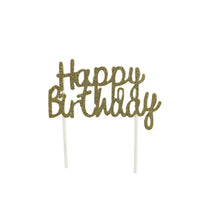 happy birthday taartopper op witte achtergrond