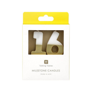16 jaar kaars op witte achtergrond