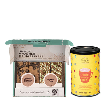 Cadeaupakket: Brownies & Warme chocomelk Praliné